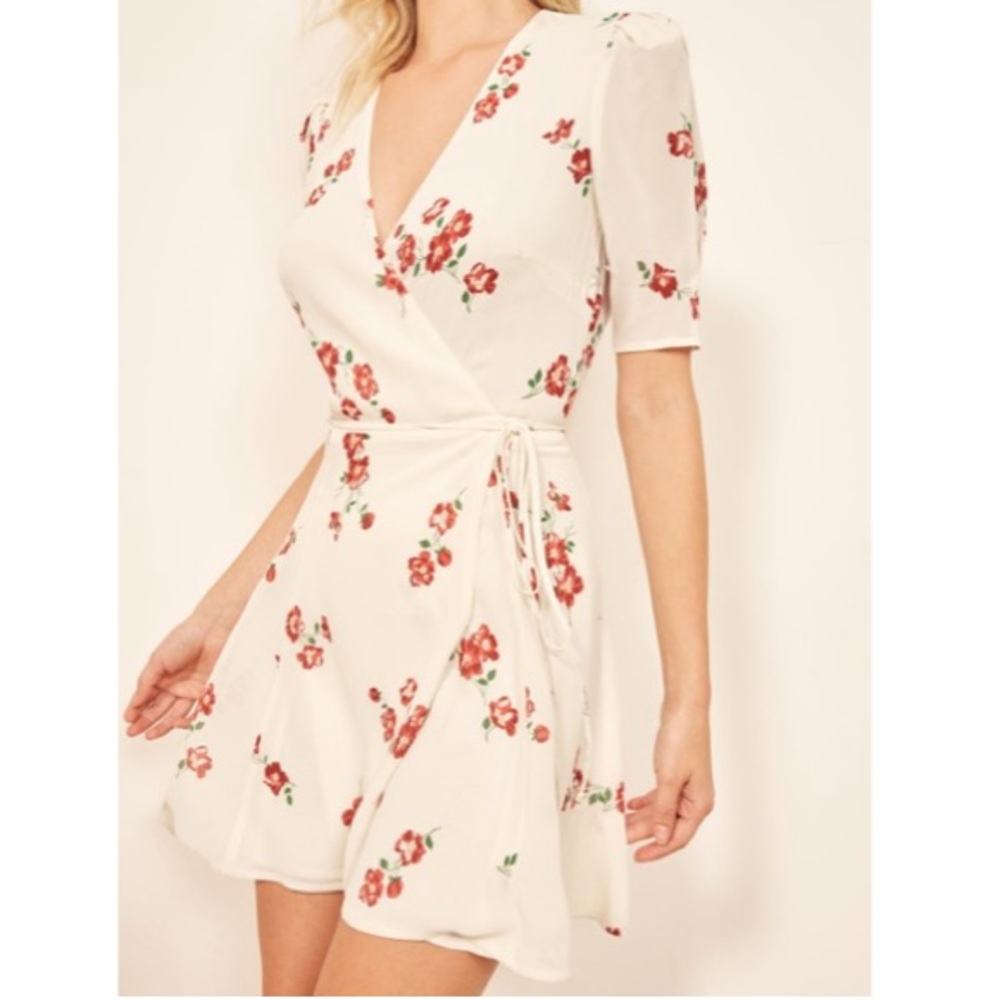 NWOT Reformation Lucky Floral Print Wrap Dress